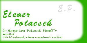 elemer polacsek business card